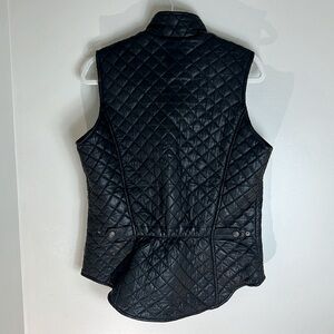 Outback Trading Company Black Leather Bunbury Quilted Vest